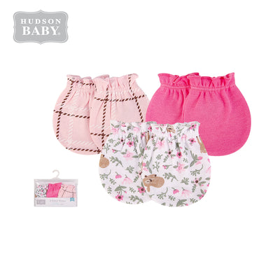 Baby Scratch Mittens Set 3 Pairs 01125CH Floral - Little Kooma