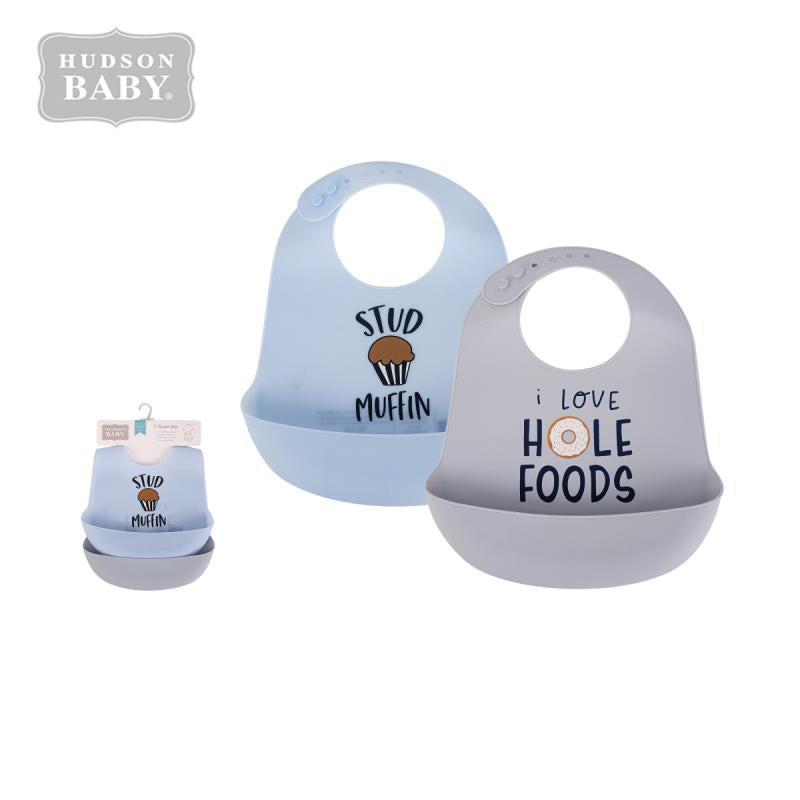 Baby Silicone Bibs 2 Piece Pack 56060 - 1221 - Little Kooma