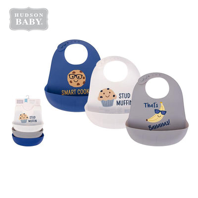 Baby Silicone Bibs 3 Piece Pack 56278 - 1221 - Little Kooma