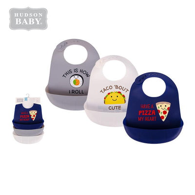 Baby Silicone Bibs 3 Piece Pack 56281 - 1116 - Little Kooma