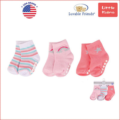 Hudson Baby Socks 3 Pairs Pack Anti-slip - Little Kooma