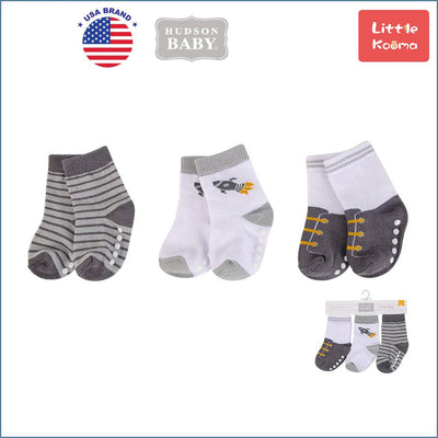 Hudson Baby Socks 3 Pairs Pack Anti-slip 00431 - 1215 - Little Kooma