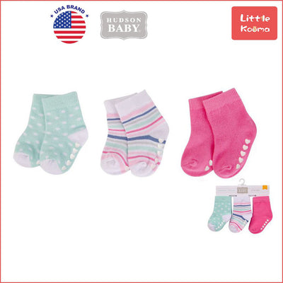 Hudson Baby Socks 3 Pairs Pack Anti-slip 00478CH - Little Kooma