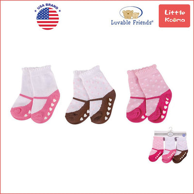 Hudson Baby Socks 3 Pairs Pack Anti-slip - Little Kooma
