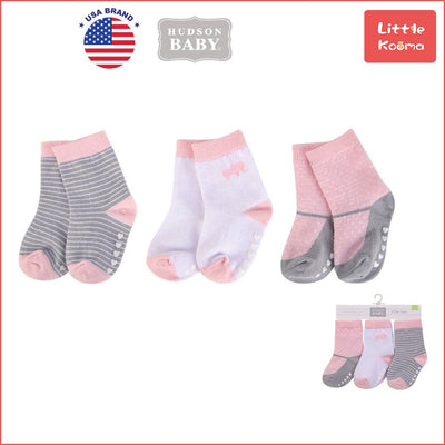 Hudson Baby Socks 3 Pairs Pack Anti-slip 00437CH - Little Kooma