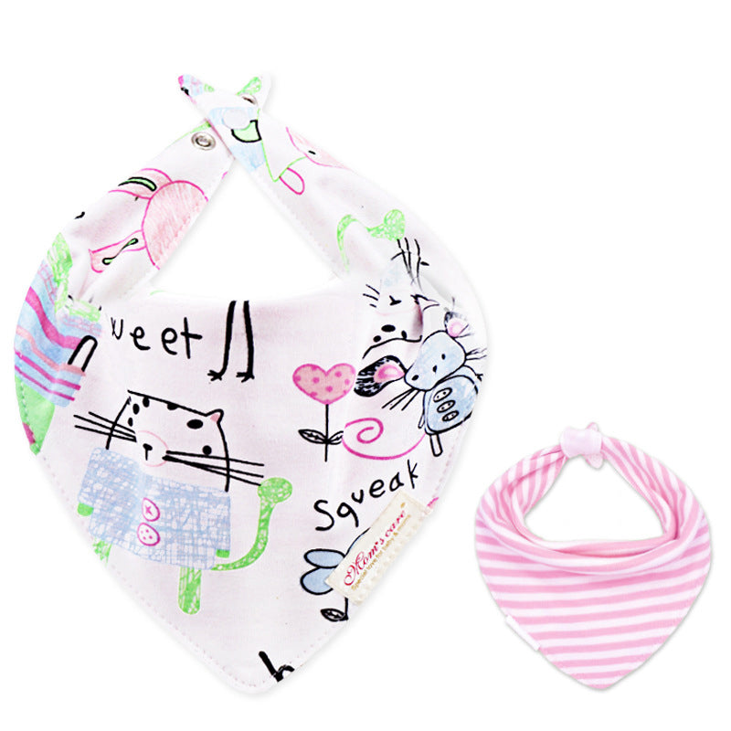 Baby Girl Double-Sided Cotton Bib - Little Kooma