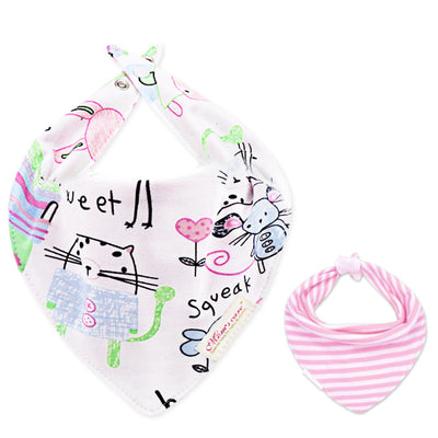 Baby Girl Double-Sided Cotton Bib - Little Kooma