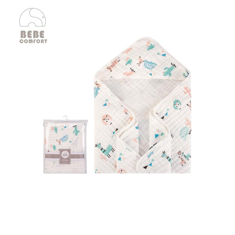 Bebe Comfort Baby Muslin Hooded Swaddle Blanket 76 x 76cm BC51505 - Little Kooma