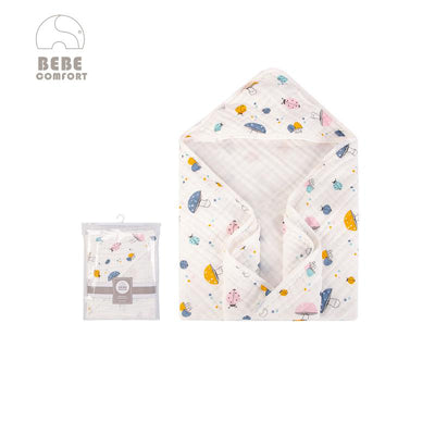 Bebe Comfort Baby Muslin Hooded Swaddle Blanket 76 x 76cm BC51507 - Little Kooma