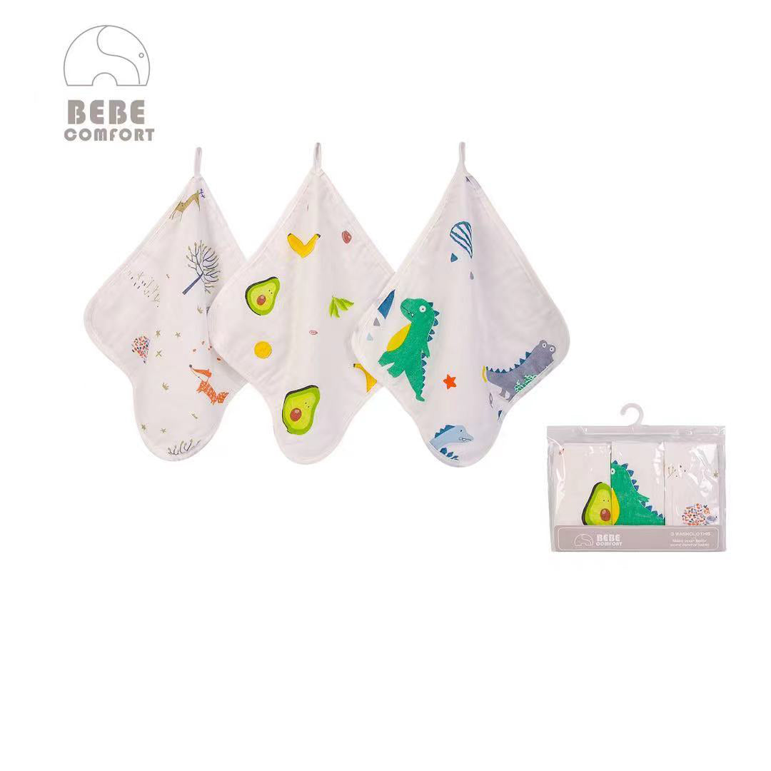 Bebe Comfort Double Layers Muslin n Terry Wshcloths BC61108 - Little Kooma