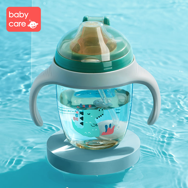 Babycare Baby Sippy Cups Training Cup Water Drinking Bottle Straw Cup 210ml 300ml - Little Kooma