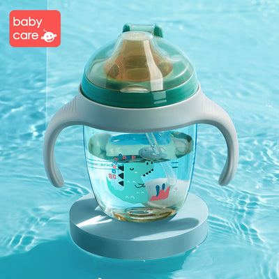 Babycare Baby Sippy Cups Training Cup Water Drinking Bottle Straw Cup 210ml 300ml - Little Kooma