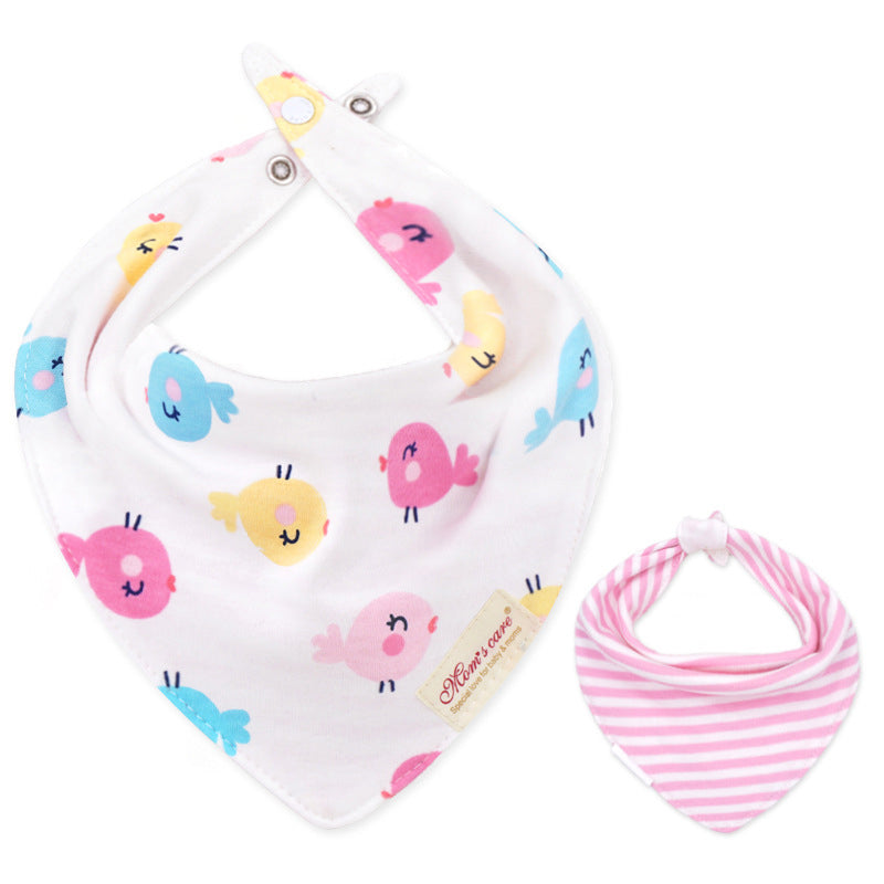 Baby Girl Double-Sided Cotton Bib - Little Kooma