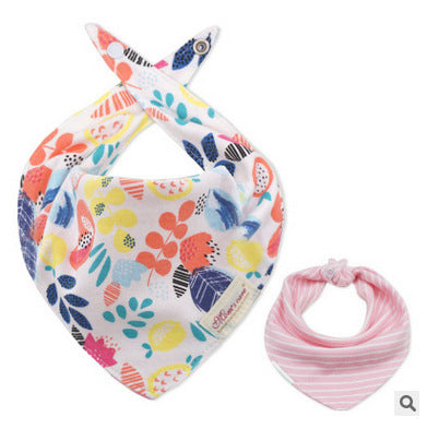 Baby Girl Double-Sided Cotton Bib - Little Kooma