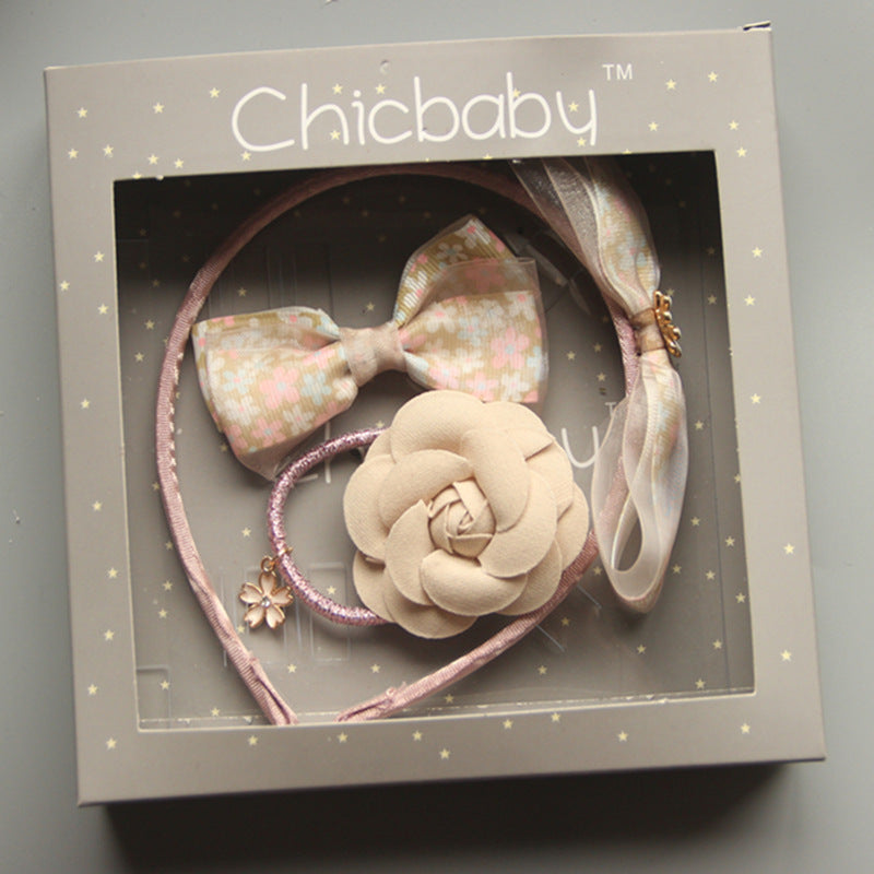 Baby Girl's Headband n Clip n Hair Tie 3 Piece Pack - Little Kooma
