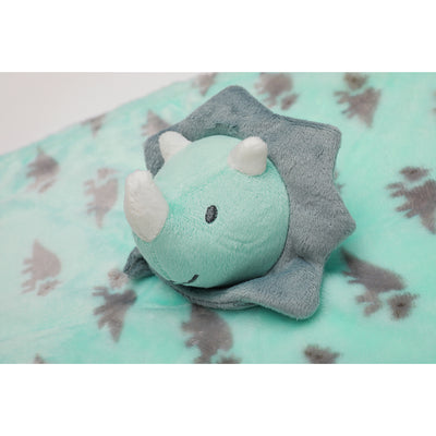 Personalised Customized Luvable Friends Plush Blanket With Triceratops 16517 - Little Kooma