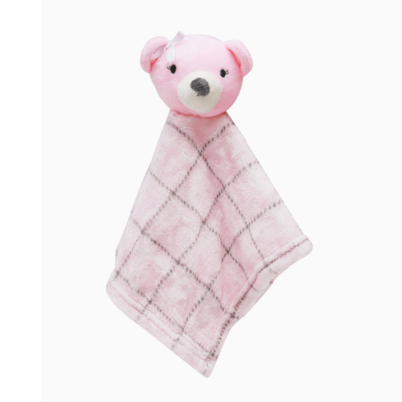 Personalised Customized Luvable Friends Plush Blanket With Pink Bear 17451 - Little Kooma