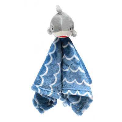 Personalised Customized Hudson Baby Plush Blanket With Baby Shark 17432 - Little Kooma