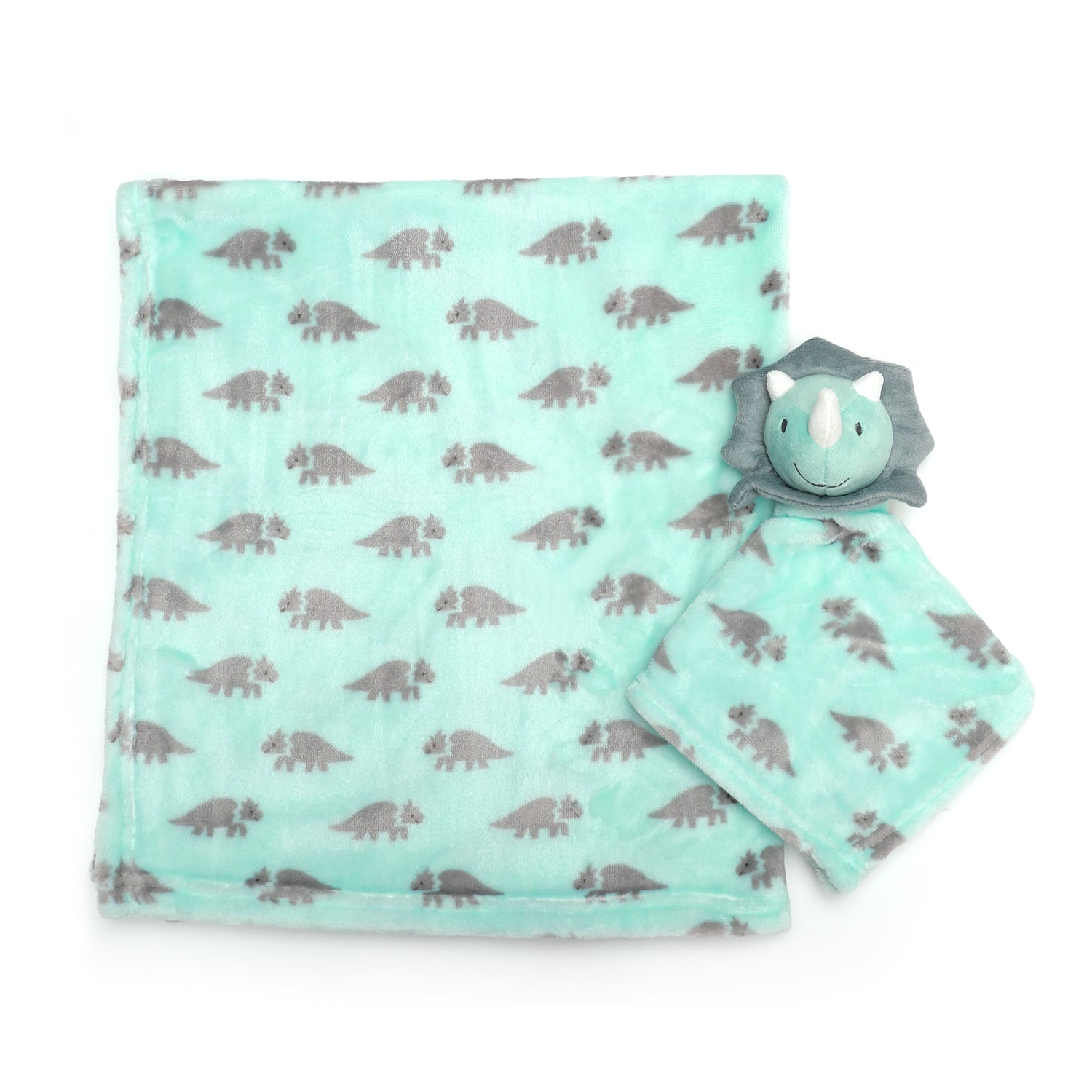 Personalised Customized Luvable Friends Plush Blanket With Triceratops 16517 - Little Kooma