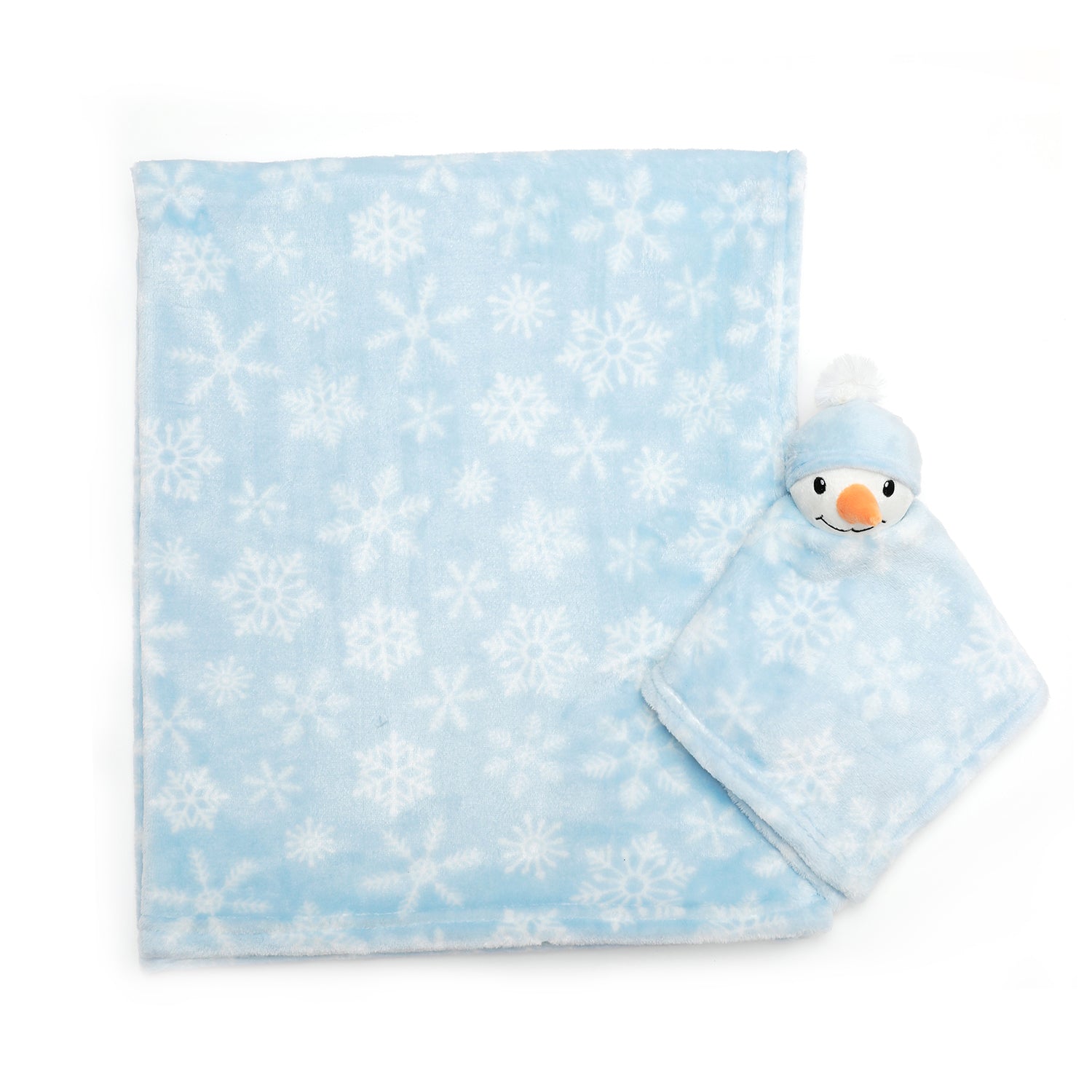 Personalised Customized Hudson Baby Plush Blanket With Snow Man 56527 - Little Kooma