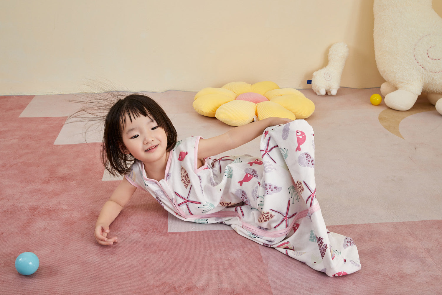 Baby Wearable Muslin Blanket Sleeveless Sleeping Bag 3-Way Zipper Pink - Little Kooma