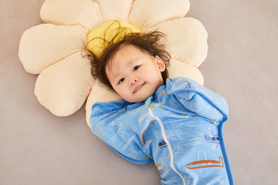 Baby Transitional Swaddle Sack w Arms Up 2-Way Zipper Aeroplane - Little Kooma