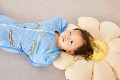 Baby Transitional Swaddle Sack w Arms Up 2-Way Zipper Aeroplane - Little Kooma
