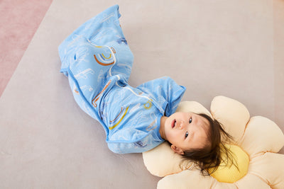 Baby Transitional Swaddle Sack w Arms Up 2-Way Zipper Aeroplane - Little Kooma
