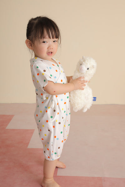 Baby Kimono Romper Colorful Polka Dots - Little Kooma