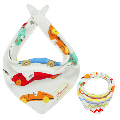 Baby Boy Double-Sided Cotton Bib - Little Kooma