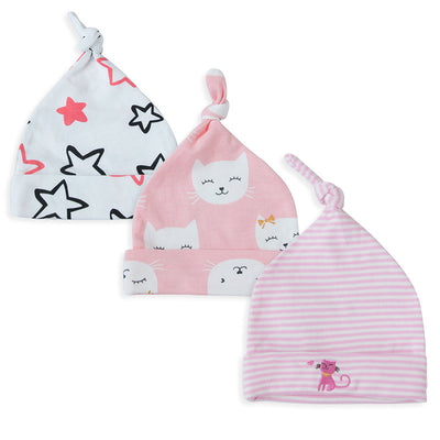 Baby Girl Hats 3 Piece Pack  0-6 Months - Little Kooma