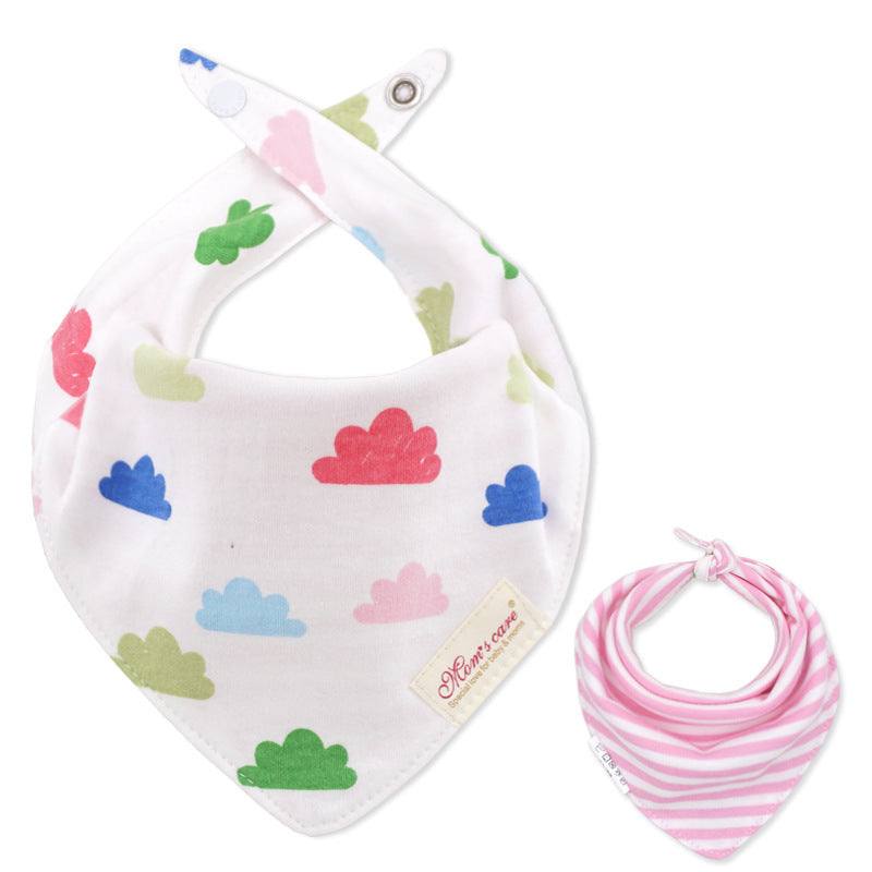 Baby Girl Double-Sided Cotton Bib - Little Kooma