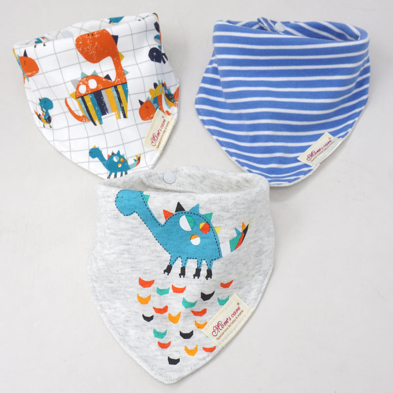 Baby Boy Cotton Towel Bibs 3 Piece Pack - Little Kooma
