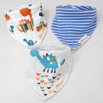 Baby Boy Cotton Towel Bibs 3 Piece Pack - Little Kooma