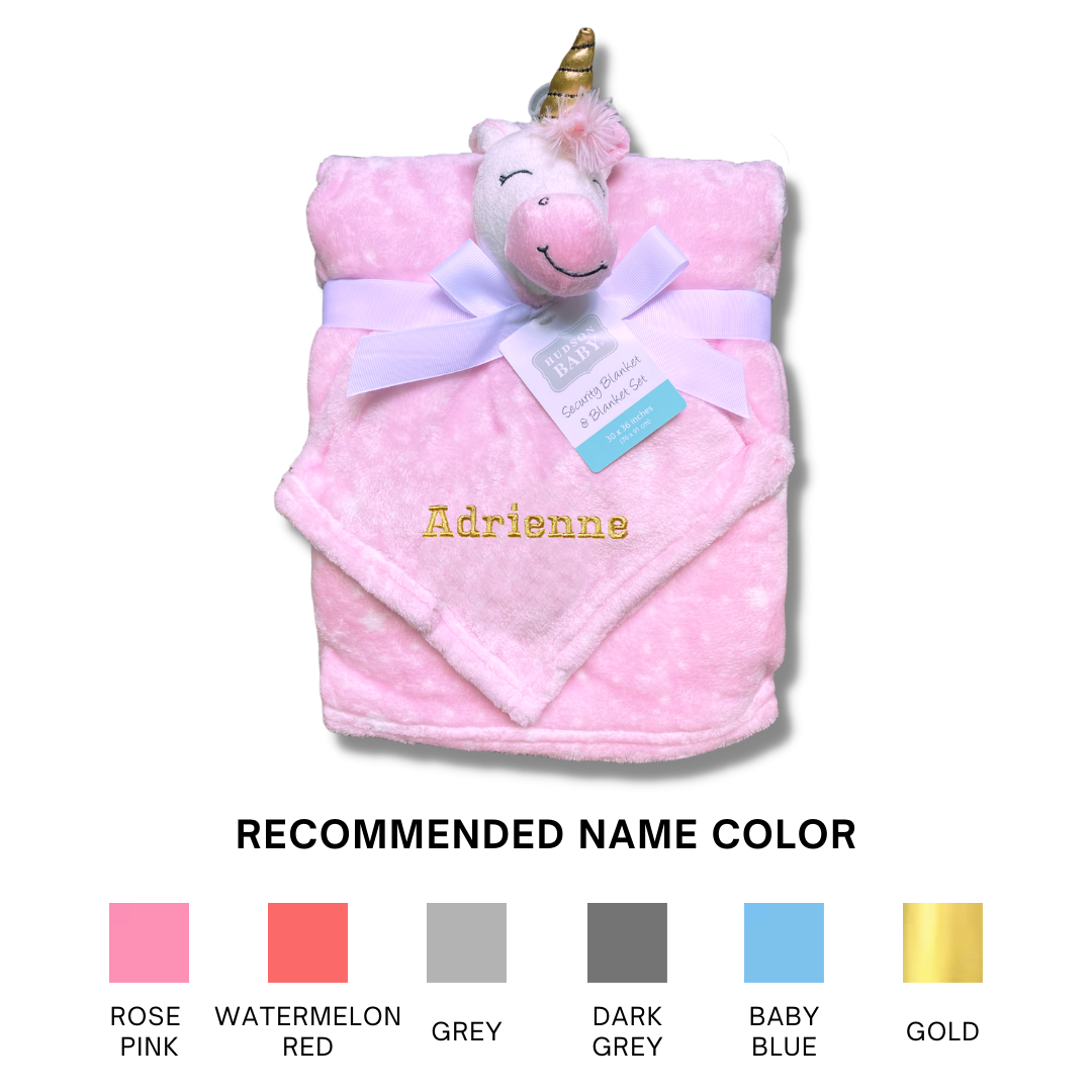 Personalised Customized Luvable Friends Plush Blanket With Unicorn 52160 - Little Kooma