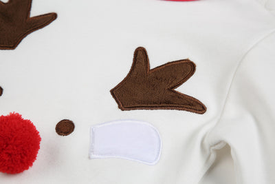Baby Christmas Outfit Elk Long Sleeve All In One Jumpsuit - Little Kooma