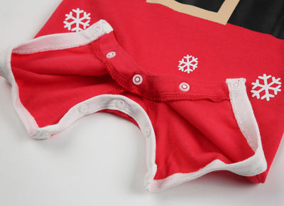 Baby Christmas Outfit Santa Short Sleeve Romper n Hat 2pc Set - Little Kooma