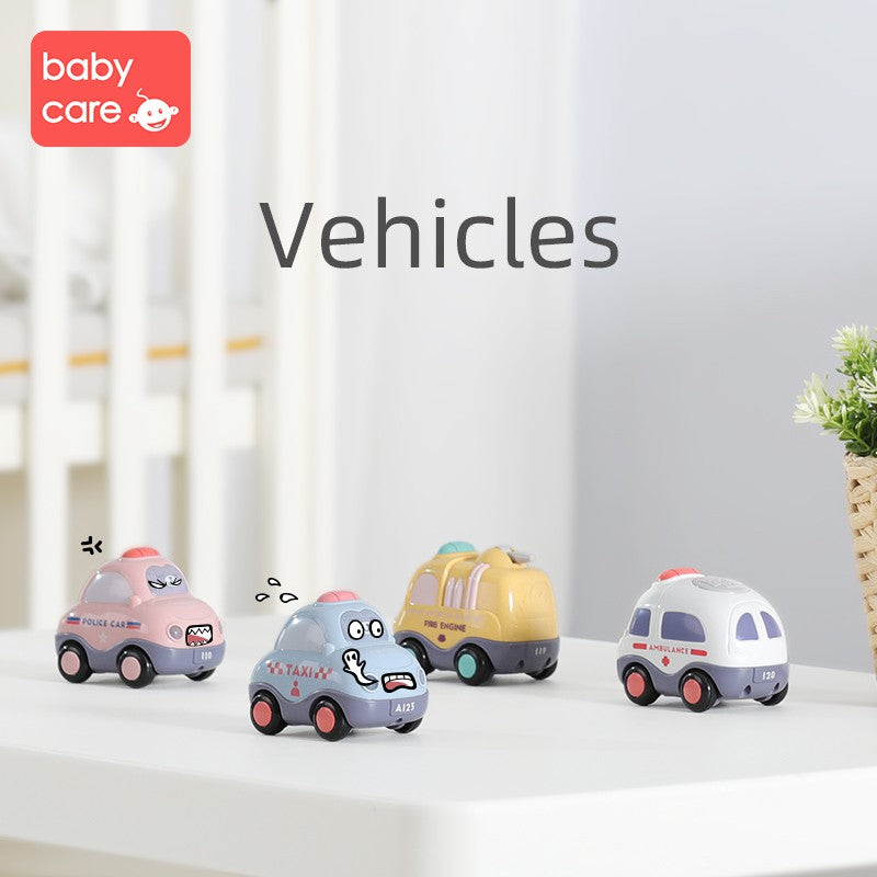 Babycare Baby Toys Mini Cars Set Cartoon Trucks Vehicles Transportation Car Toys for Boys and Girls 4pcs - Little Kooma