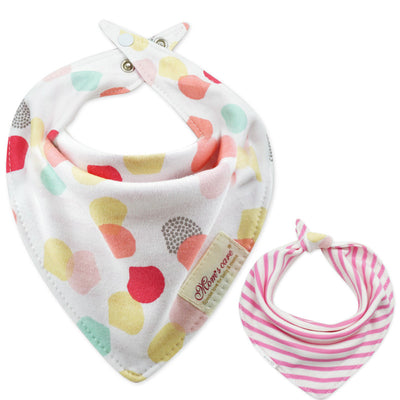 Baby Girl Double-Sided Cotton Bib - Little Kooma