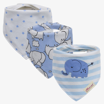 Baby Boy Cotton Towel Bibs 3 Piece Pack - Little Kooma