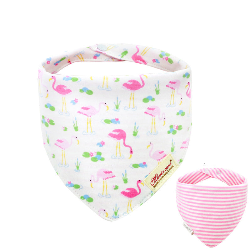 Baby Girl Double-Sided Cotton Bib - Little Kooma