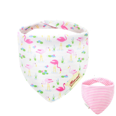 Baby Girl Double-Sided Cotton Bib - Little Kooma