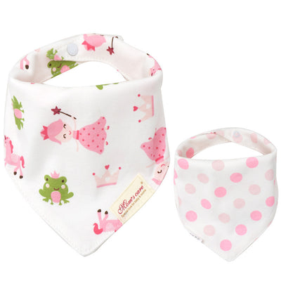 Baby Girl Double-Sided Cotton Bib - Little Kooma