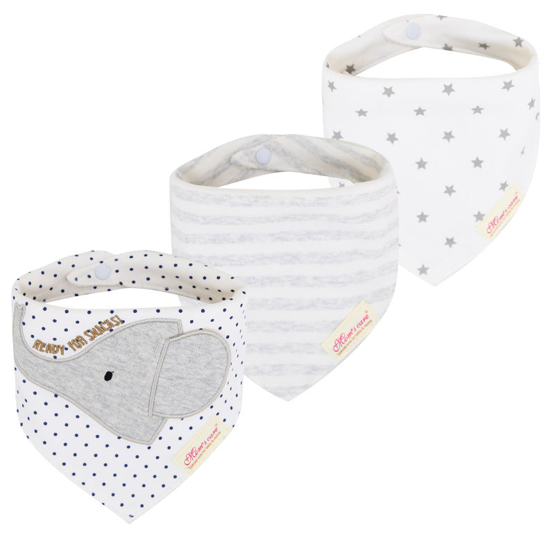 Baby Boy Cotton Towel Bibs 3 Piece Pack - Little Kooma