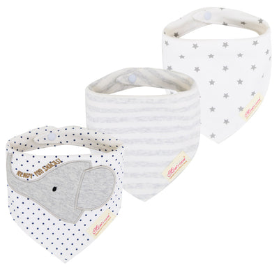 Baby Boy Cotton Towel Bibs 3 Piece Pack - Little Kooma