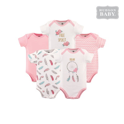 Hudson Baby Bodysuits 5 Piece Pack Dream Catcher 50888 - Little Kooma