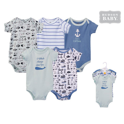 Hudson Baby Bodysuits 5 Piece Pack Nautical 53858- 0512 - Little Kooma