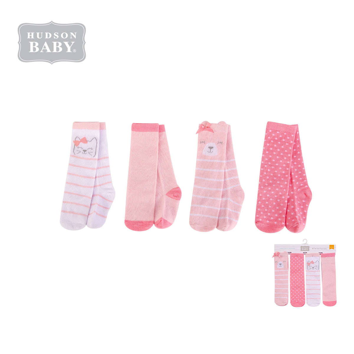 Hudson Baby Knee High Socks 4 Pairs Pack 00387 - 1221 - Little Kooma