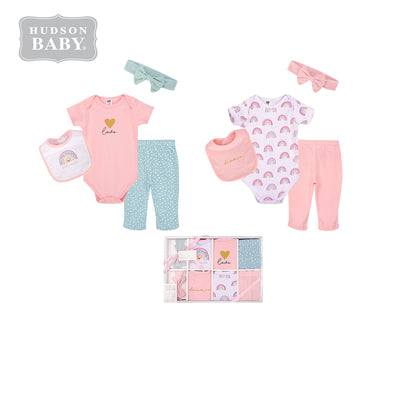 Hudson Baby New Born Baby Girl Clothing Gift Set 8Pcs 10191 - Little Kooma