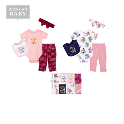 Hudson Baby New Born Baby Girl Clothing Gift Set 8Pcs 10192 - Little Kooma